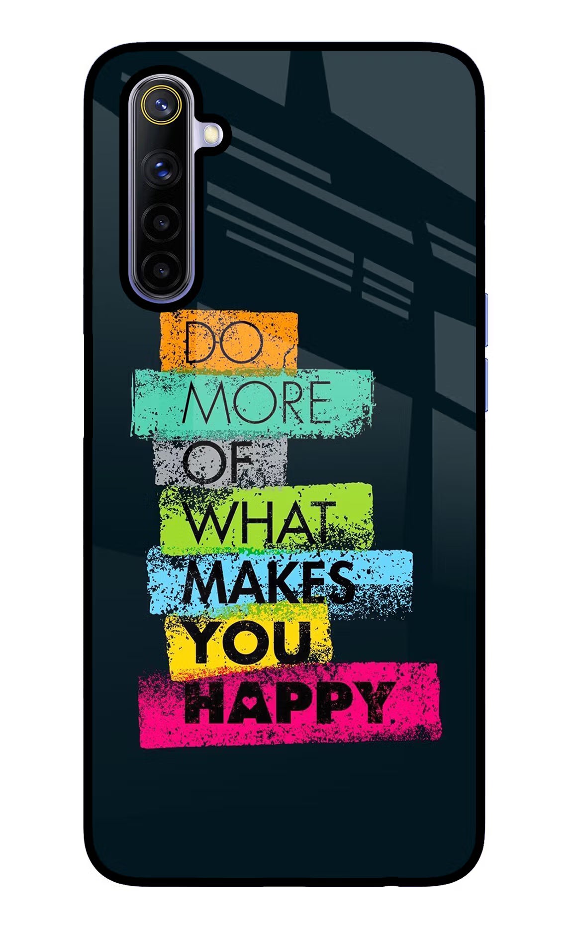 Do More Of What Makes You Happy Realme 6/6i Glass Case Back Cover by Casekaro