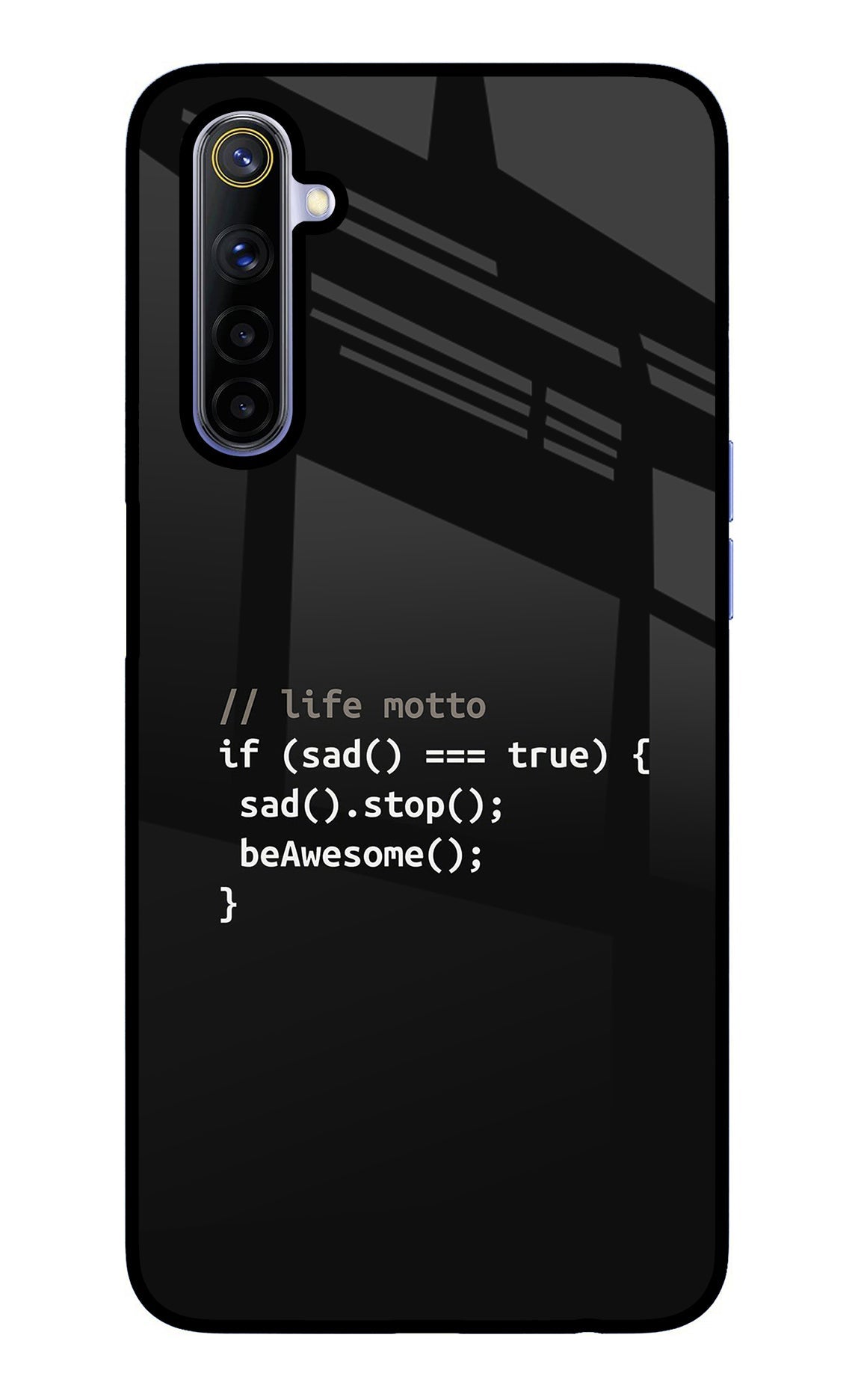 Life Motto Code Realme 6/6i Glass Case