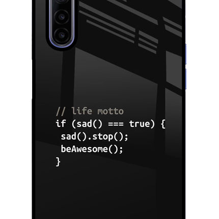 Life Motto Code Realme 6/6i Glass Case Back Cover by Casekaro