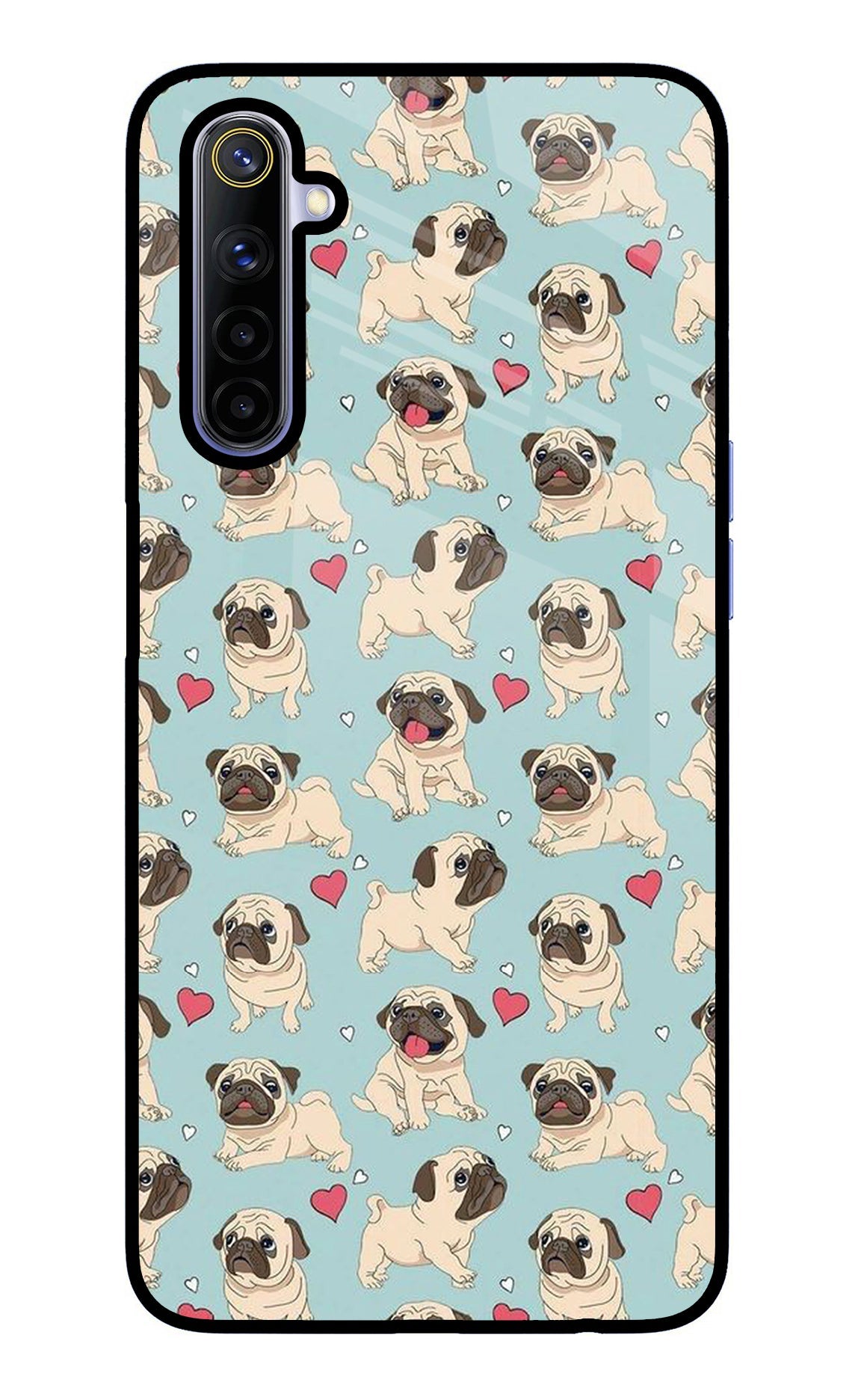 Pug Dog Realme 6/6i Glass Case