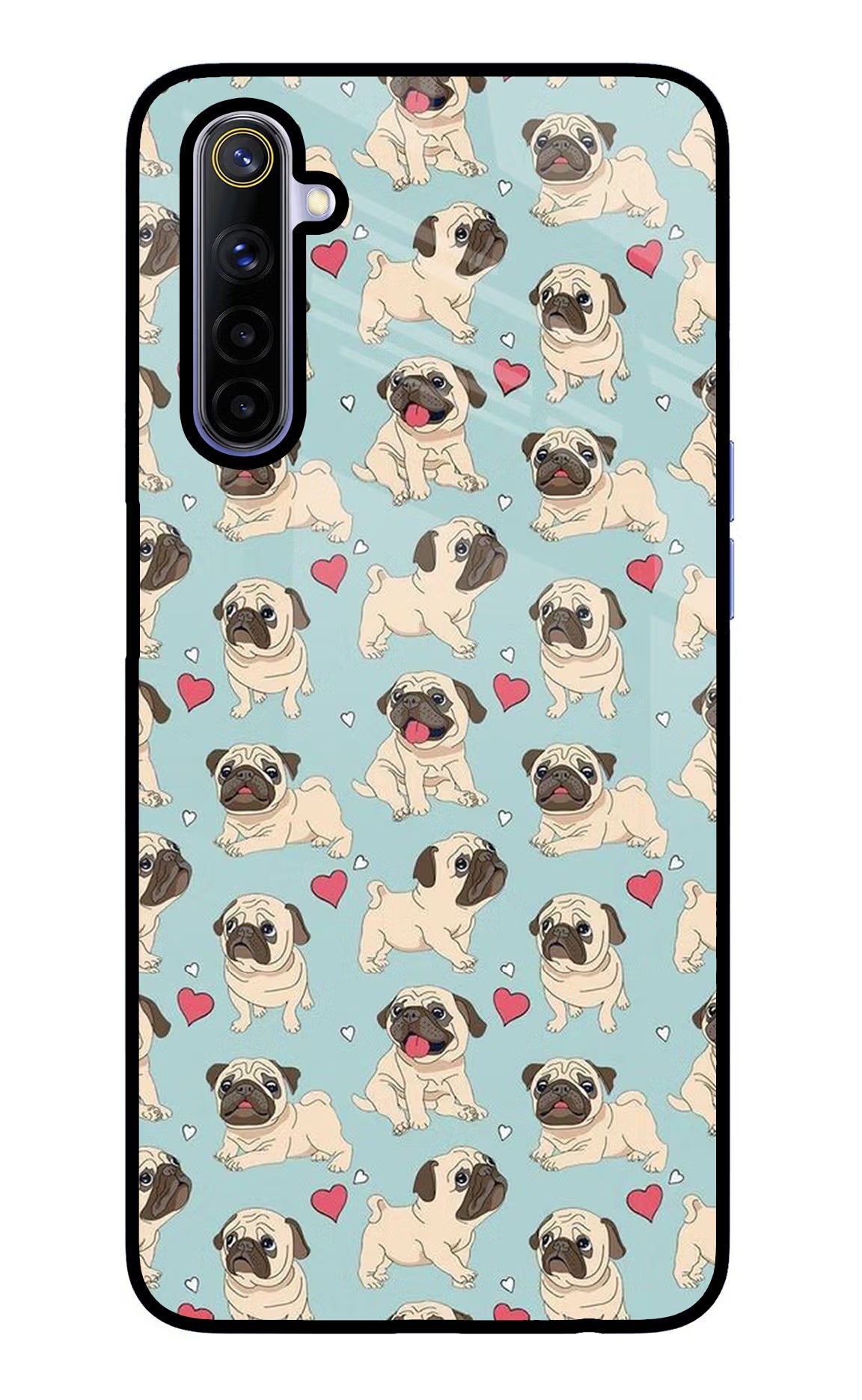 Pug Dog Realme 6/6i Glass Case Back Cover by Casekaro