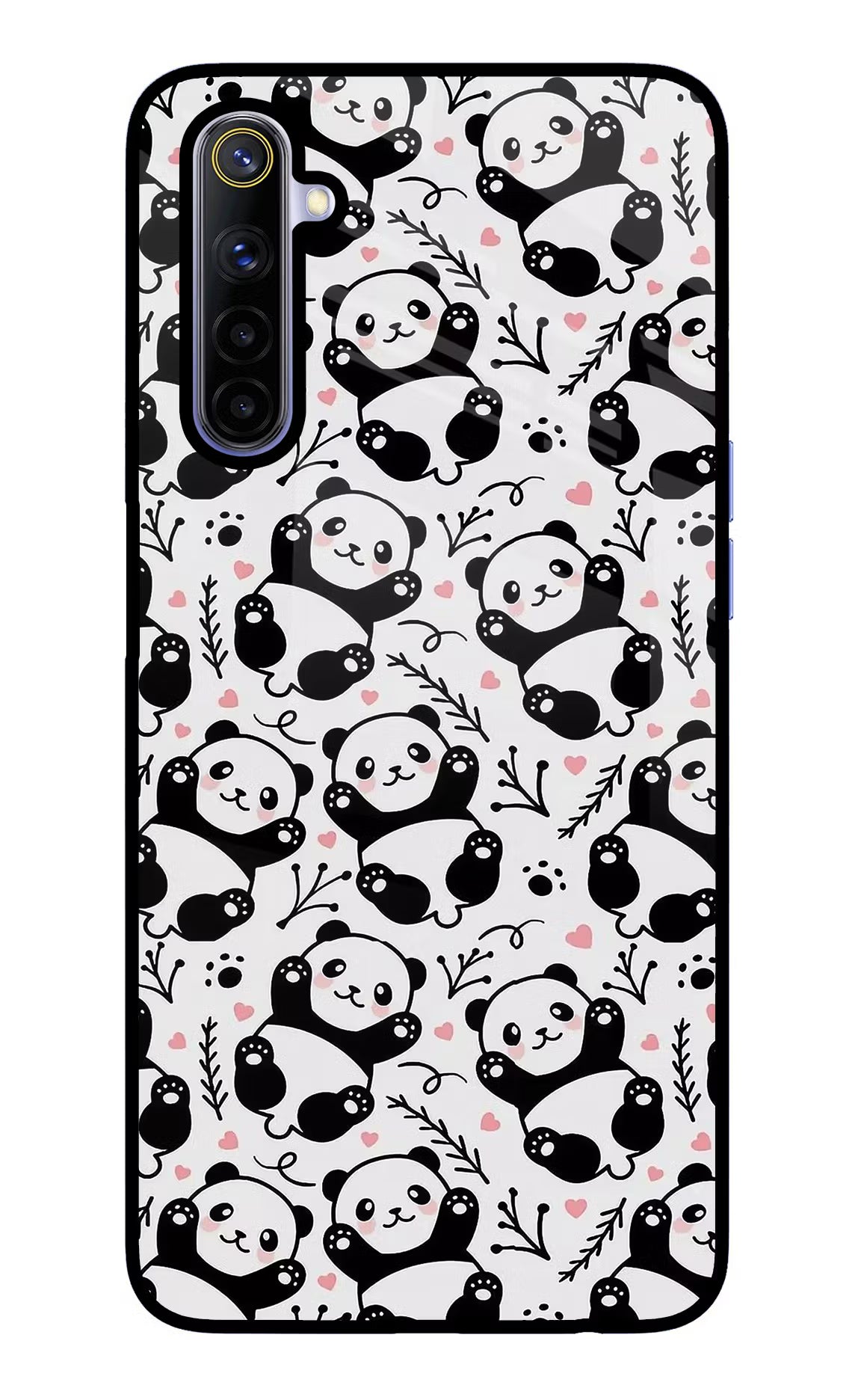 Cute Panda Realme 6/6i Glass Case Back Cover by Casekaro