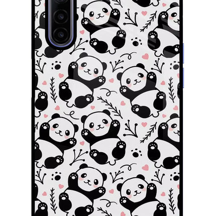 Cute Panda Realme 6/6i Glass Case