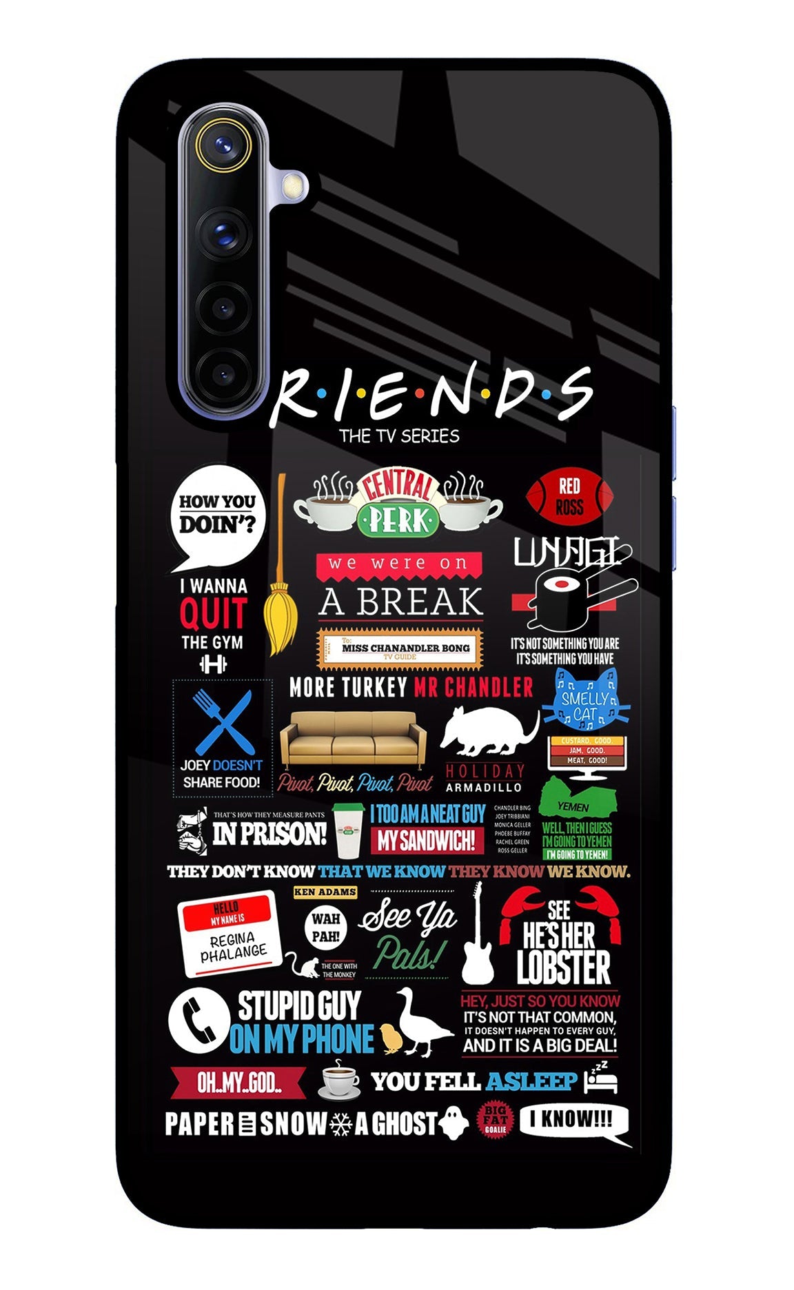 FRIENDS Realme 6/6i Glass Case