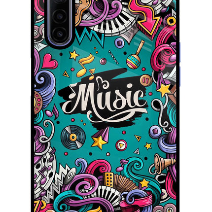 Music Graffiti Realme 6/6i Glass Case