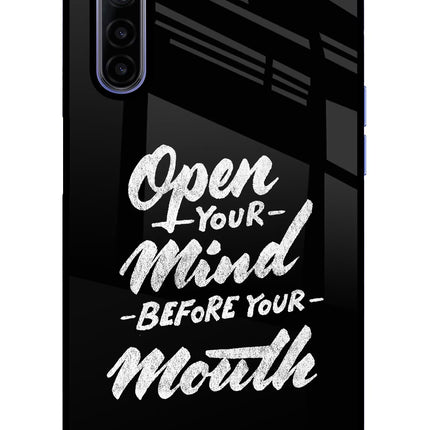 Open Your Mind Before Your Mouth Realme 6/6i Glass Case