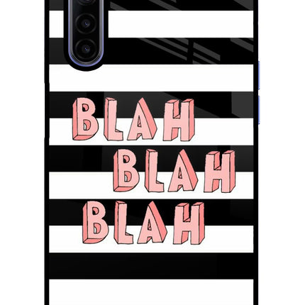 Blah Blah Blah Realme 6/6i Glass Case Back Cover by Casekaro