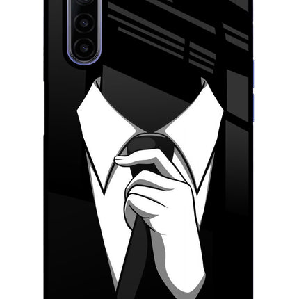 Black Tie Realme 6/6i Glass Case