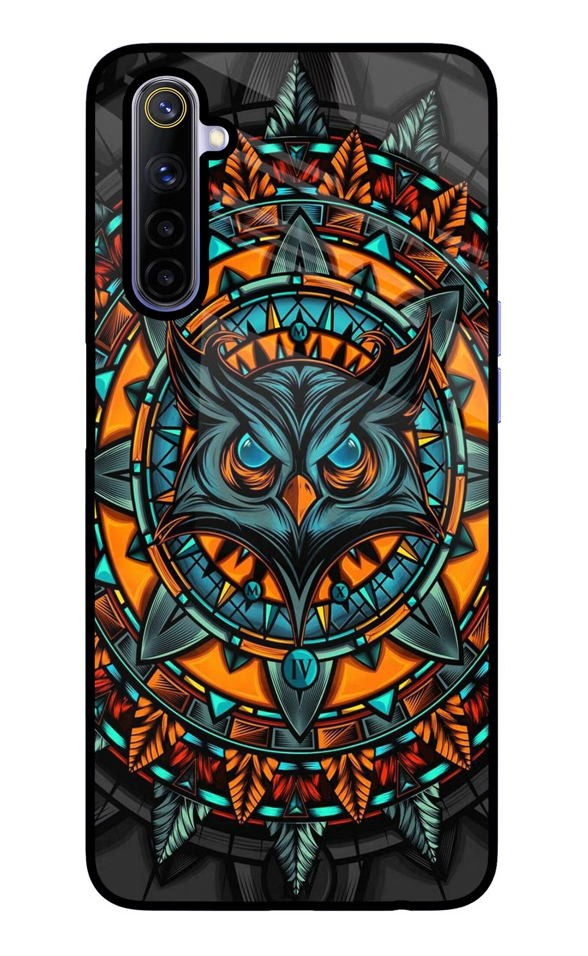 Angry Owl Art Realme 6/6i Glass Case Back Cover by Casekaro