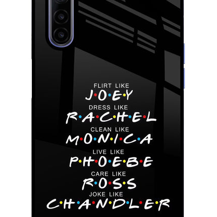 FRIENDS Character Realme 6/6i Glass Case