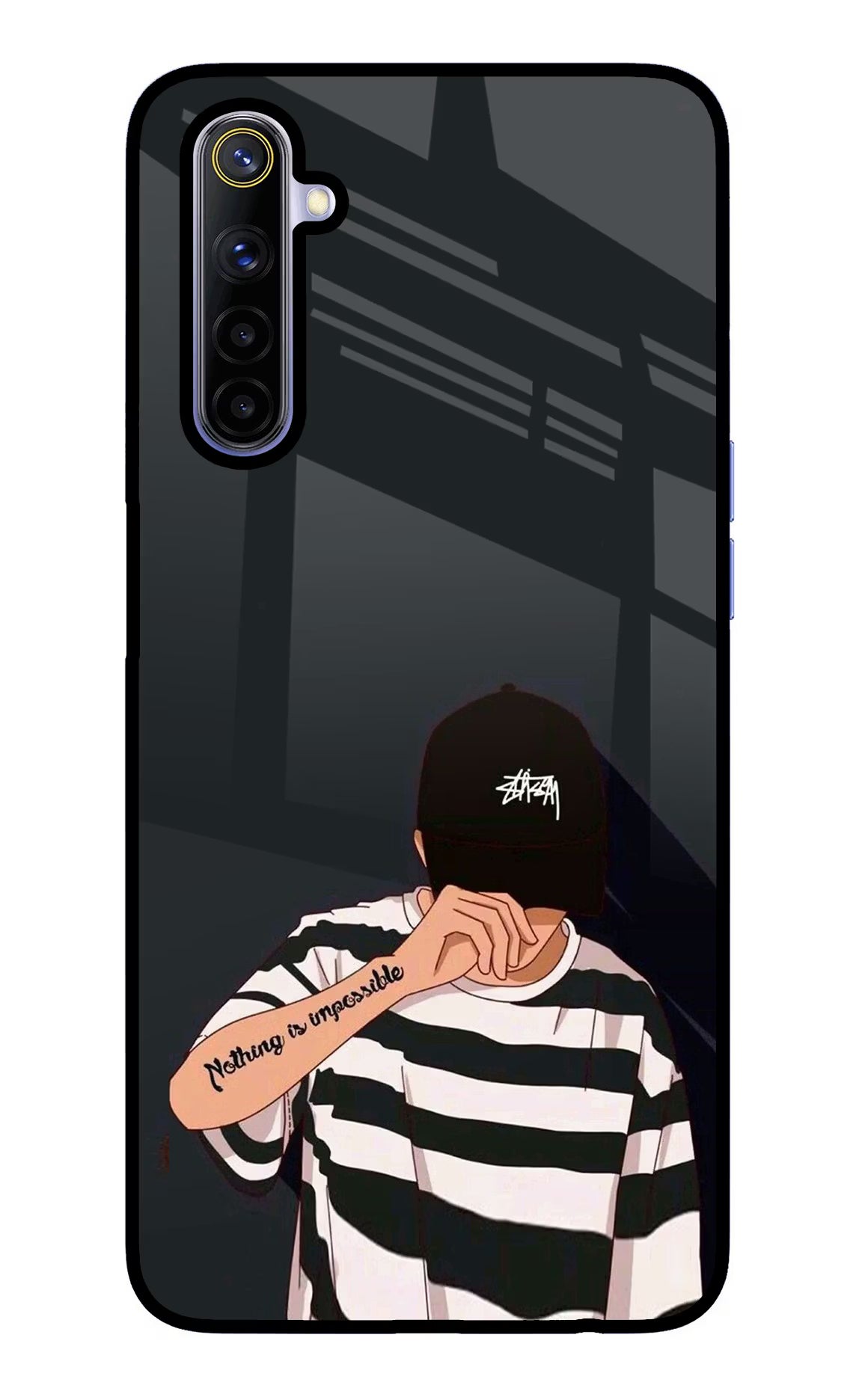 Aesthetic Boy Realme 6/6i Glass Case Back Cover by Casekaro