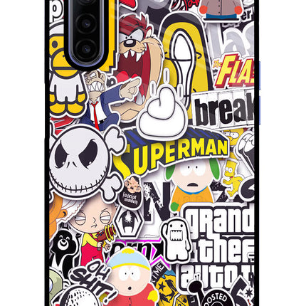 Sticker Bomb Realme 6/6i Glass Case Back Cover by Casekaro