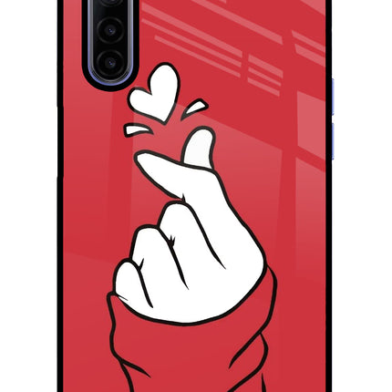 Korean Love Sign Realme 6/6i Glass Case