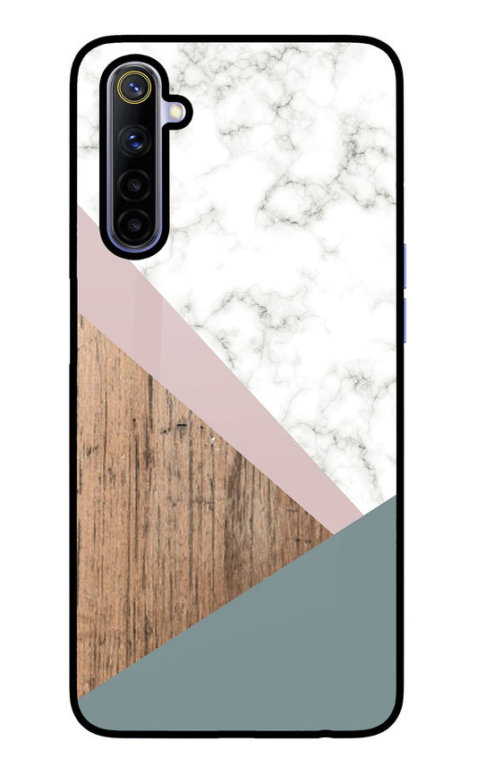 Marble wood Abstract Realme 6/6i Glass Case