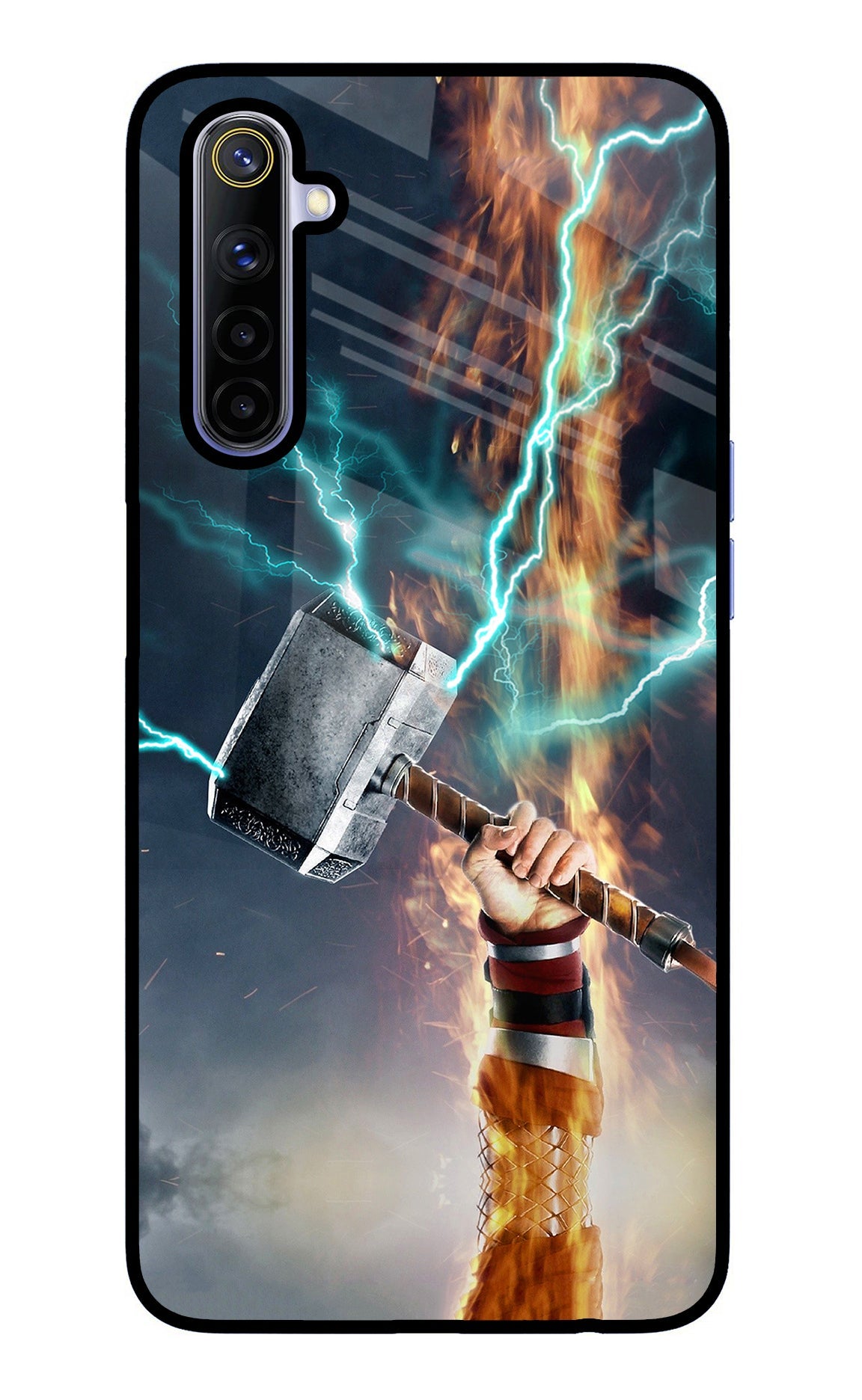 Thor Hammer Mjolnir Realme 6/6i Glass Case
