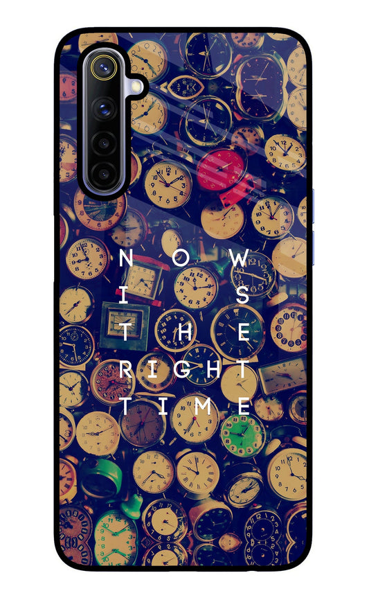 Now is the Right Time Quote Realme 6/6i Glass Case