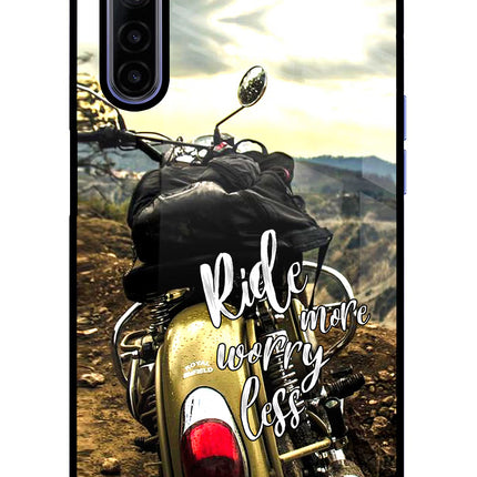 Ride More Worry Less Realme 6/6i Glass Case Back Cover by Casekaro