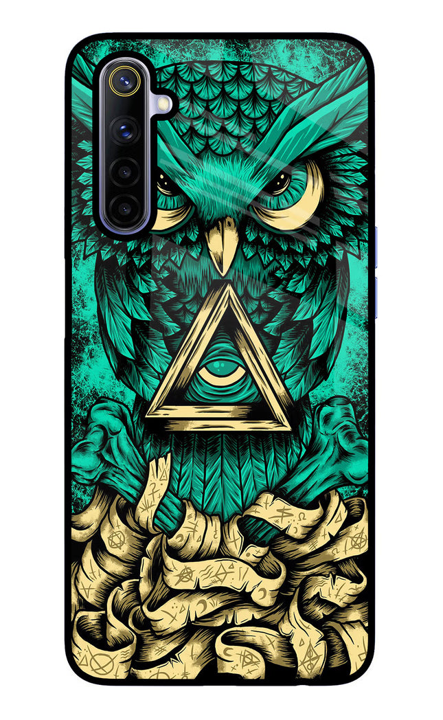 Green Owl Realme 6/6i Glass Case