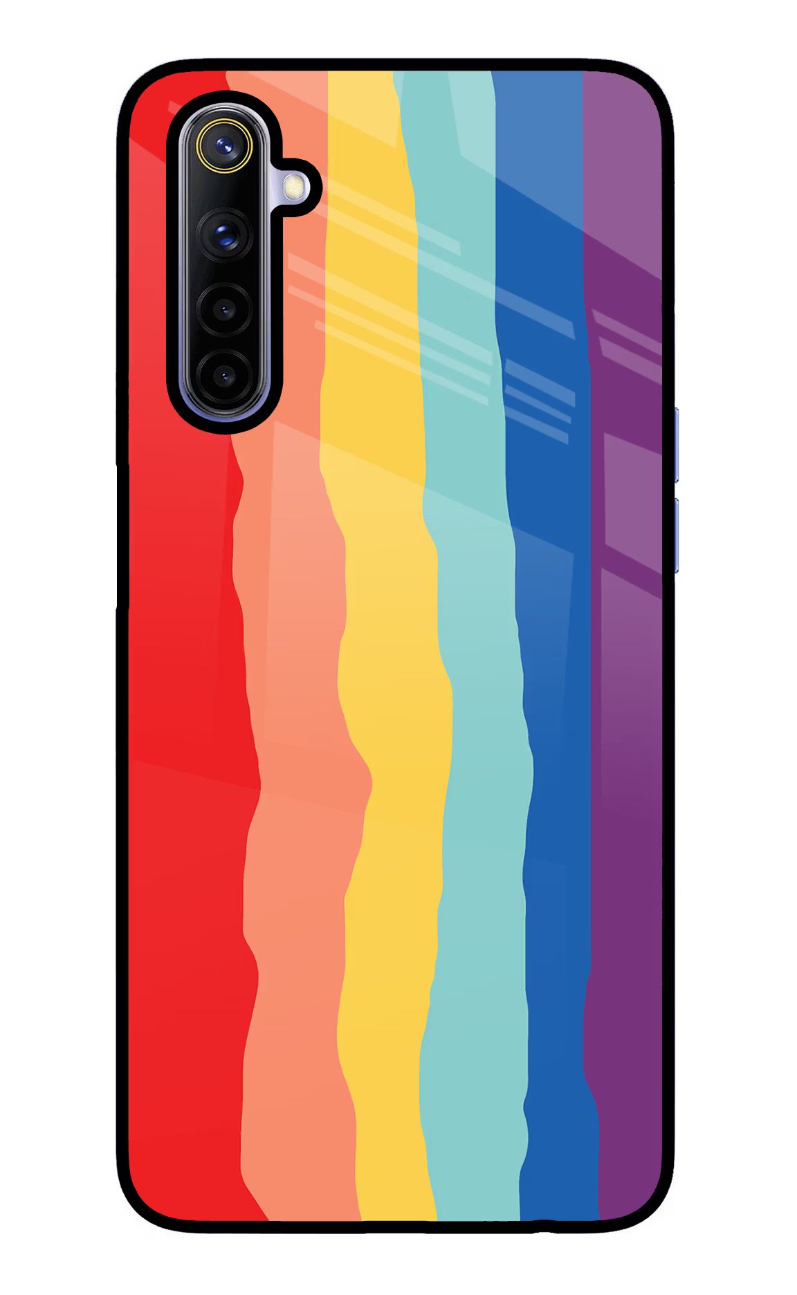Rainbow Realme 6/6i Glass Case Back Cover by Casekaro