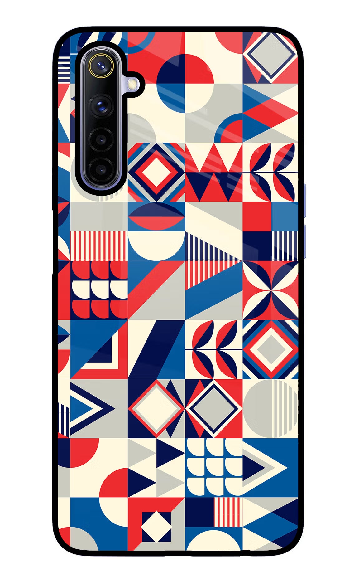 Colorful Pattern Realme 6/6i Glass Case Back Cover by Casekaro