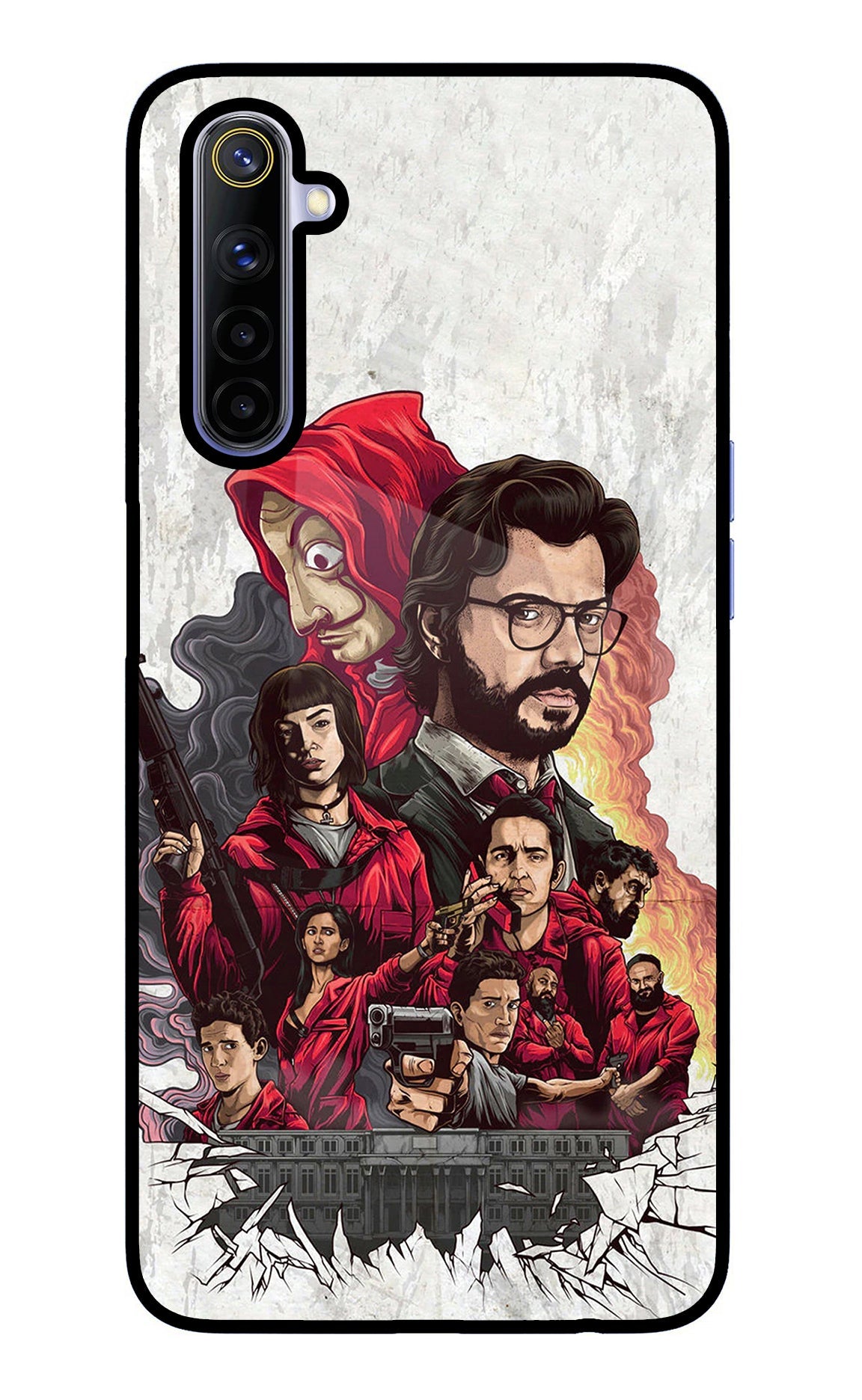 Money Heist Artwork Realme 6/6i Glass Case