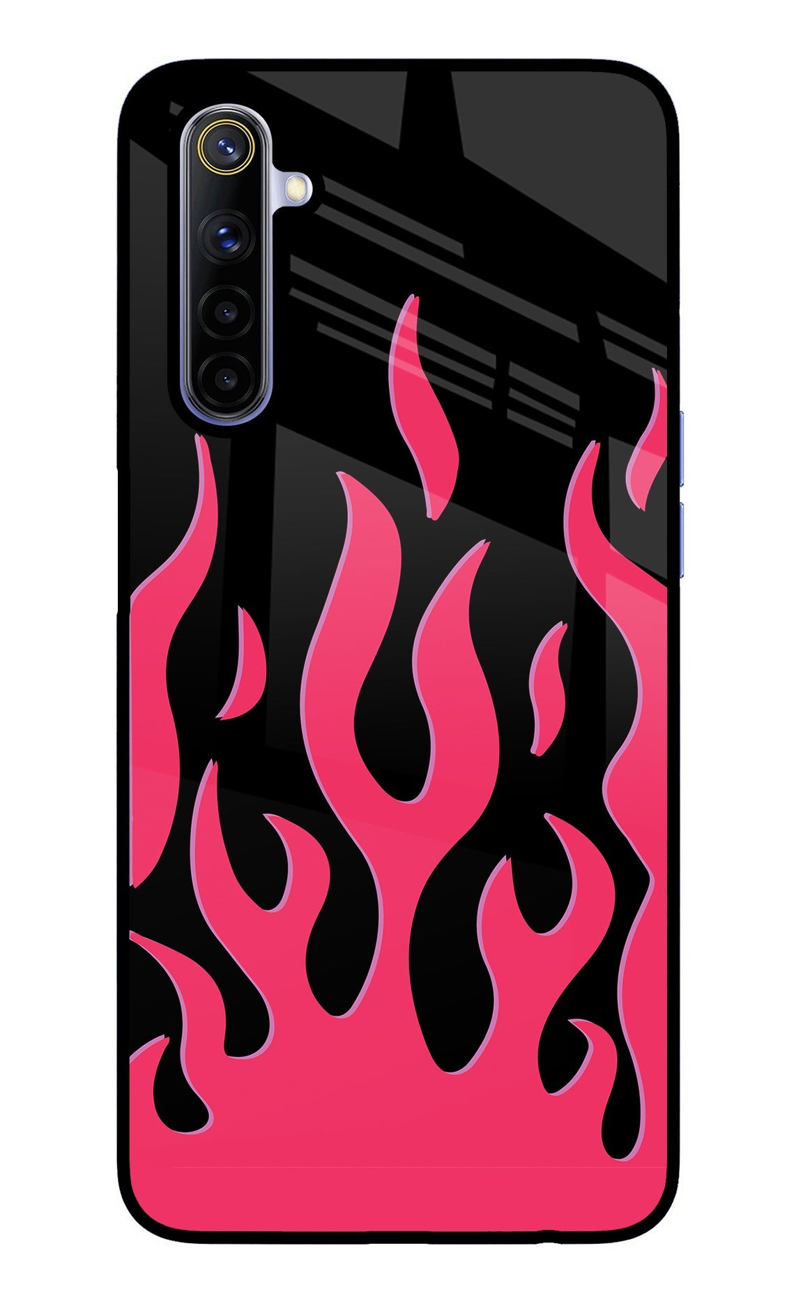 Fire Flames Realme 6/6i Glass Case