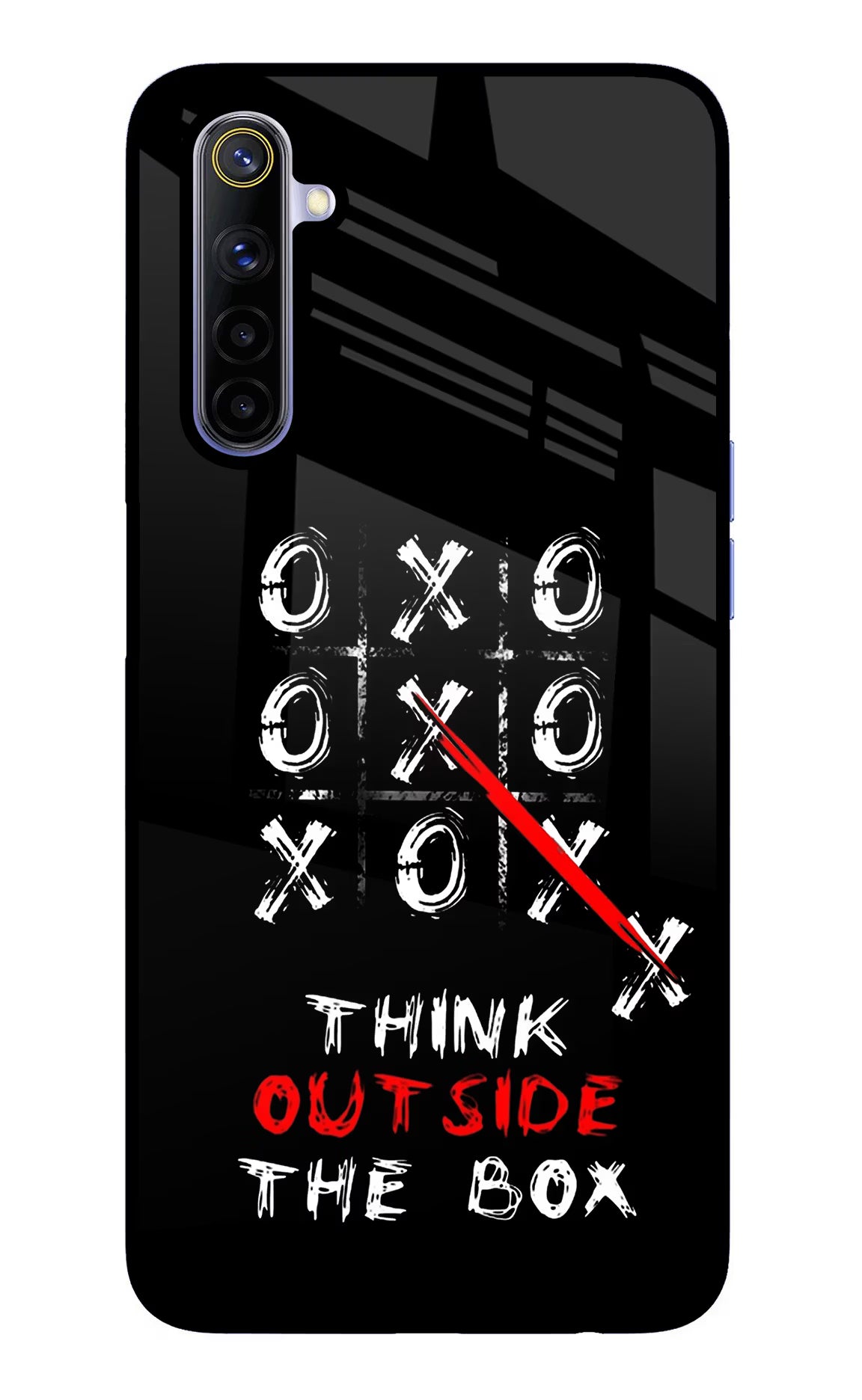 Think out of the BOX Realme 6/6i Glass Case Back Cover by Casekaro