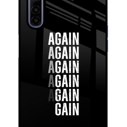 Again Again Gain Realme 6/6i Glass Case Back Cover by Casekaro