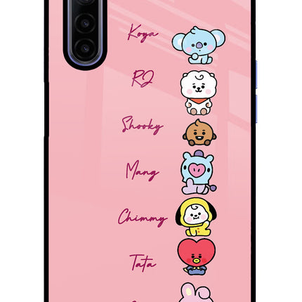 BTS names Realme 6/6i Glass Case Back Cover by Casekaro