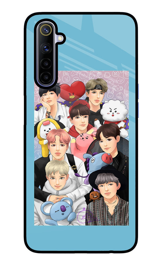 BTS with animals Realme 6/6i Glass Case