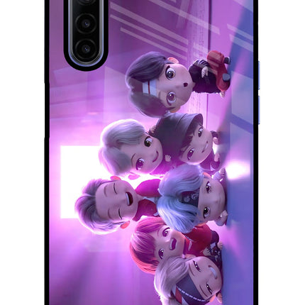BTS Chibi Realme 6/6i Glass Case Back Cover by Casekaro