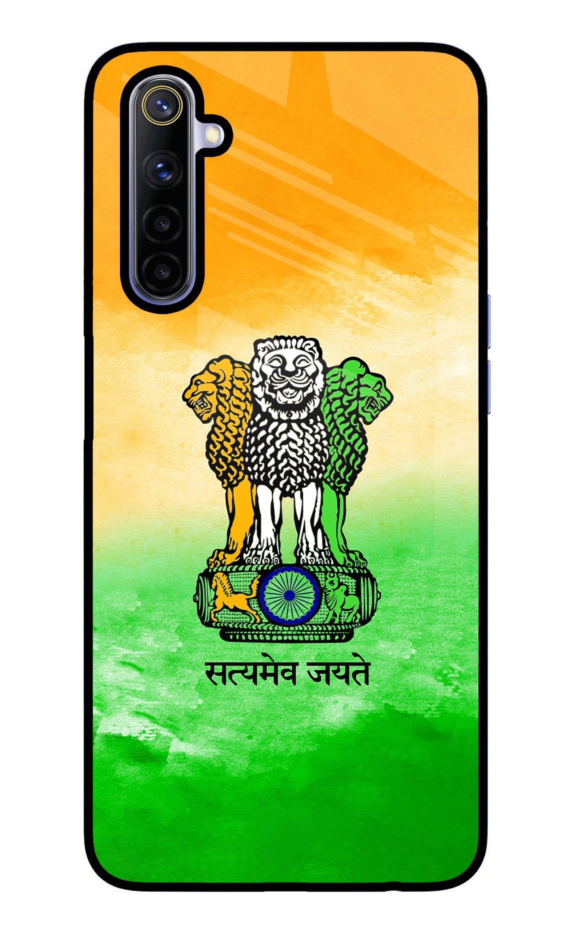 Satyamev Jayate Flag Realme 6/6i Glass Case