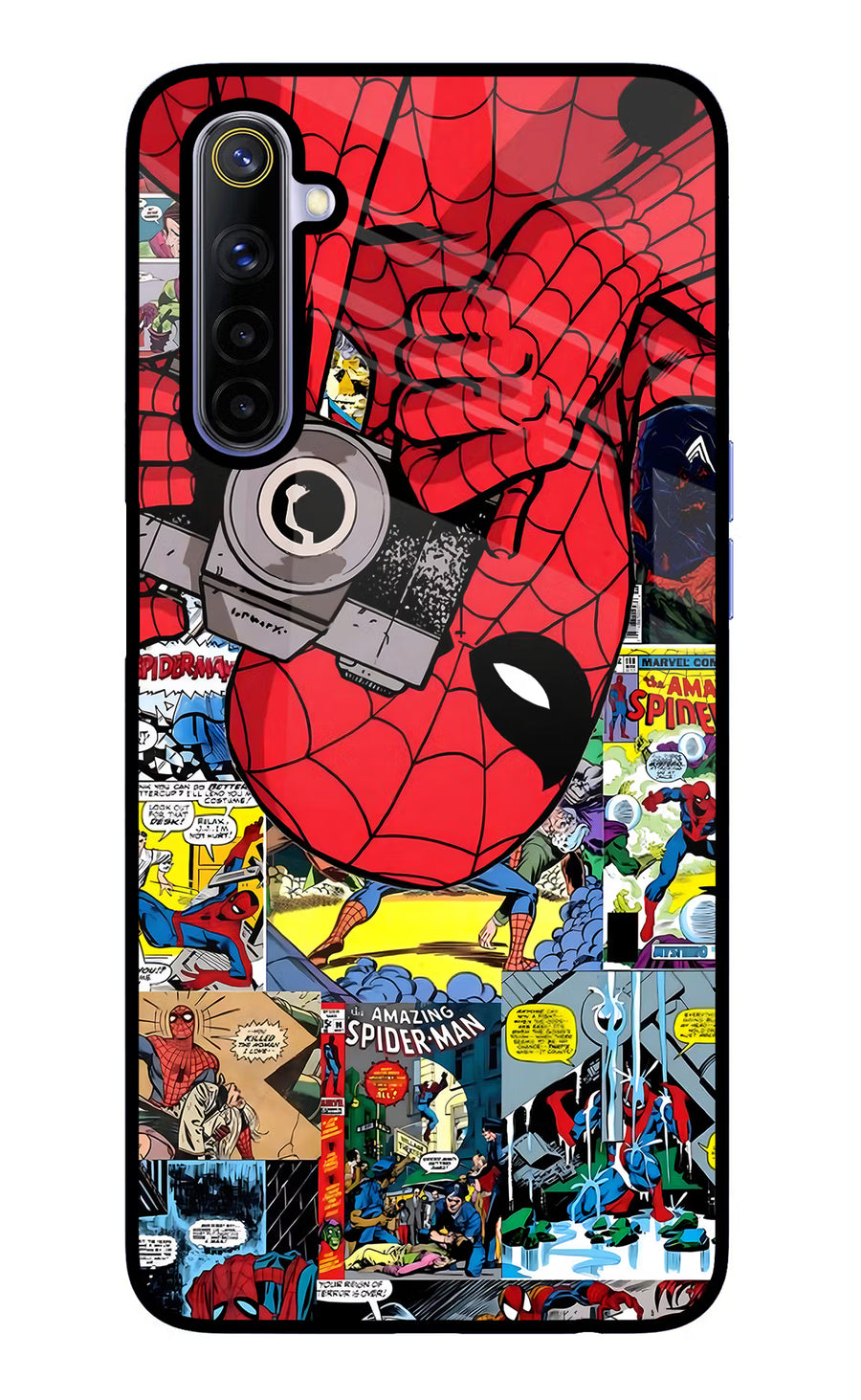 Spider Man Realme 6/6i Back Cover, Glass case