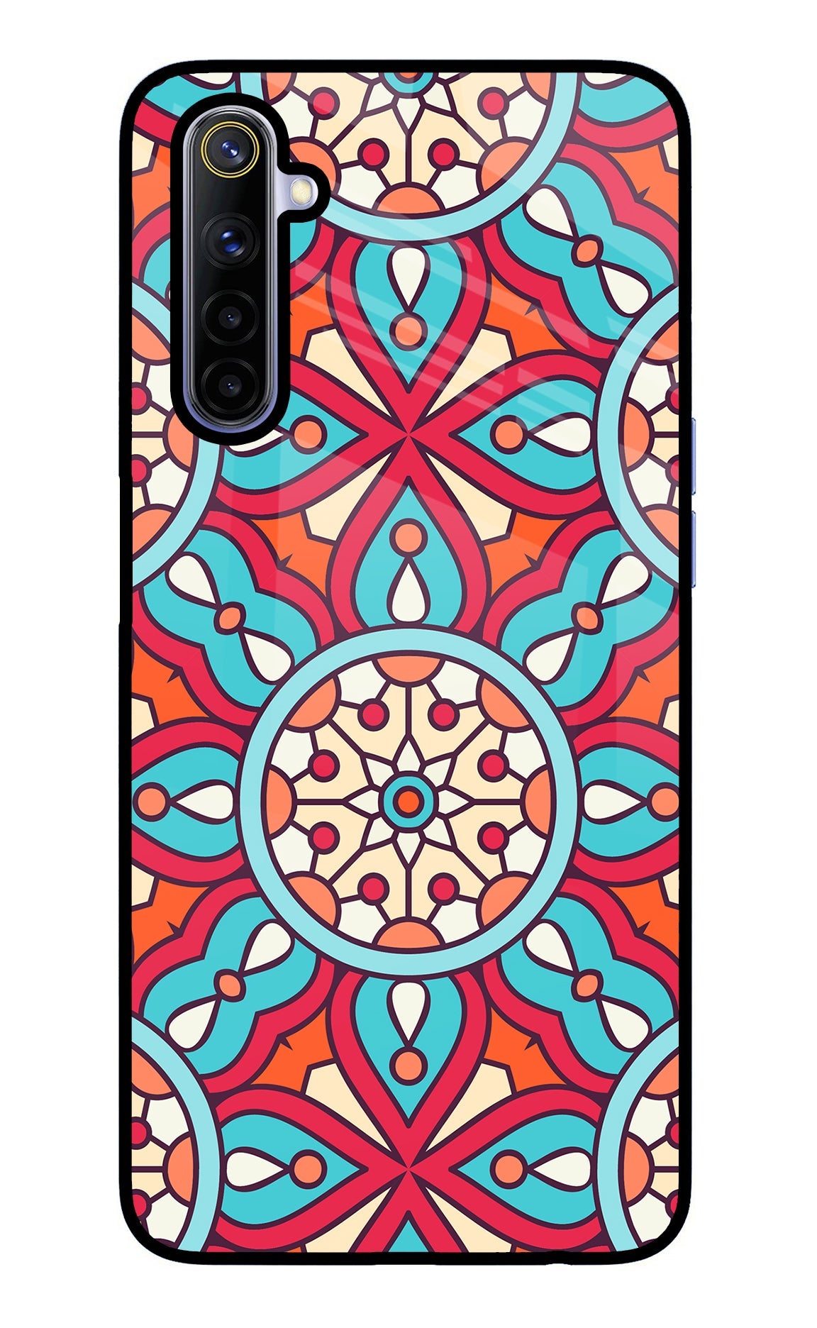 Mandala Geometric Realme 6/6i Glass Case