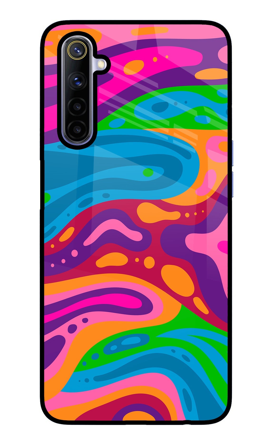 Trippy Pattern Realme 6/6i Glass Case