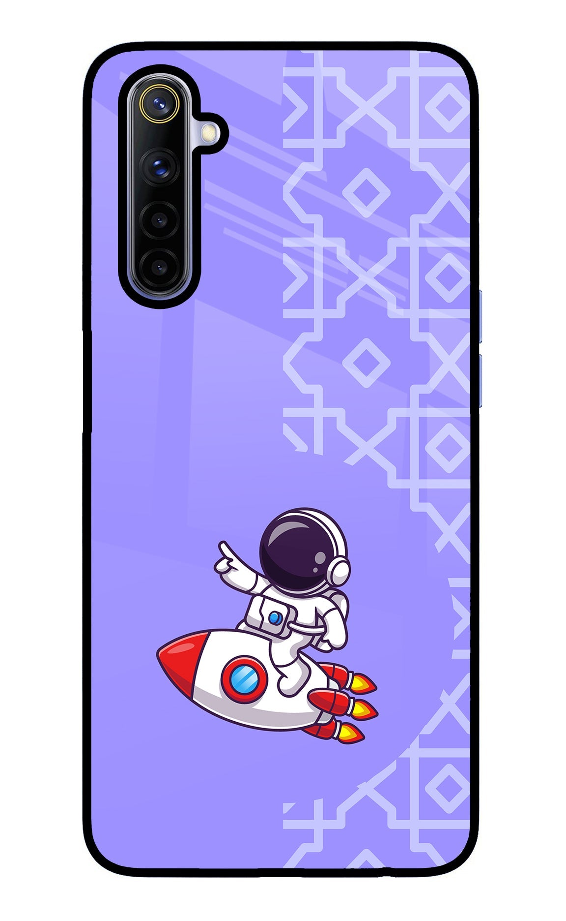 Cute Astronaut Realme 6/6i Glass Case