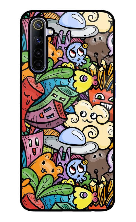 Veggie Doodle Realme 6/6i Glass Case