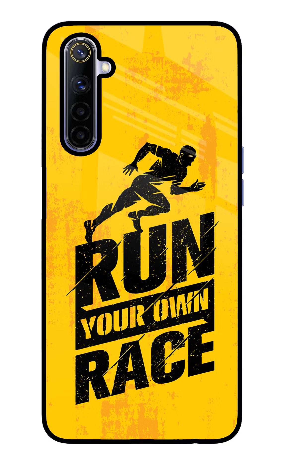 Run Your Own Race Realme 6/6i Glass Case Back Cover by Casekaro