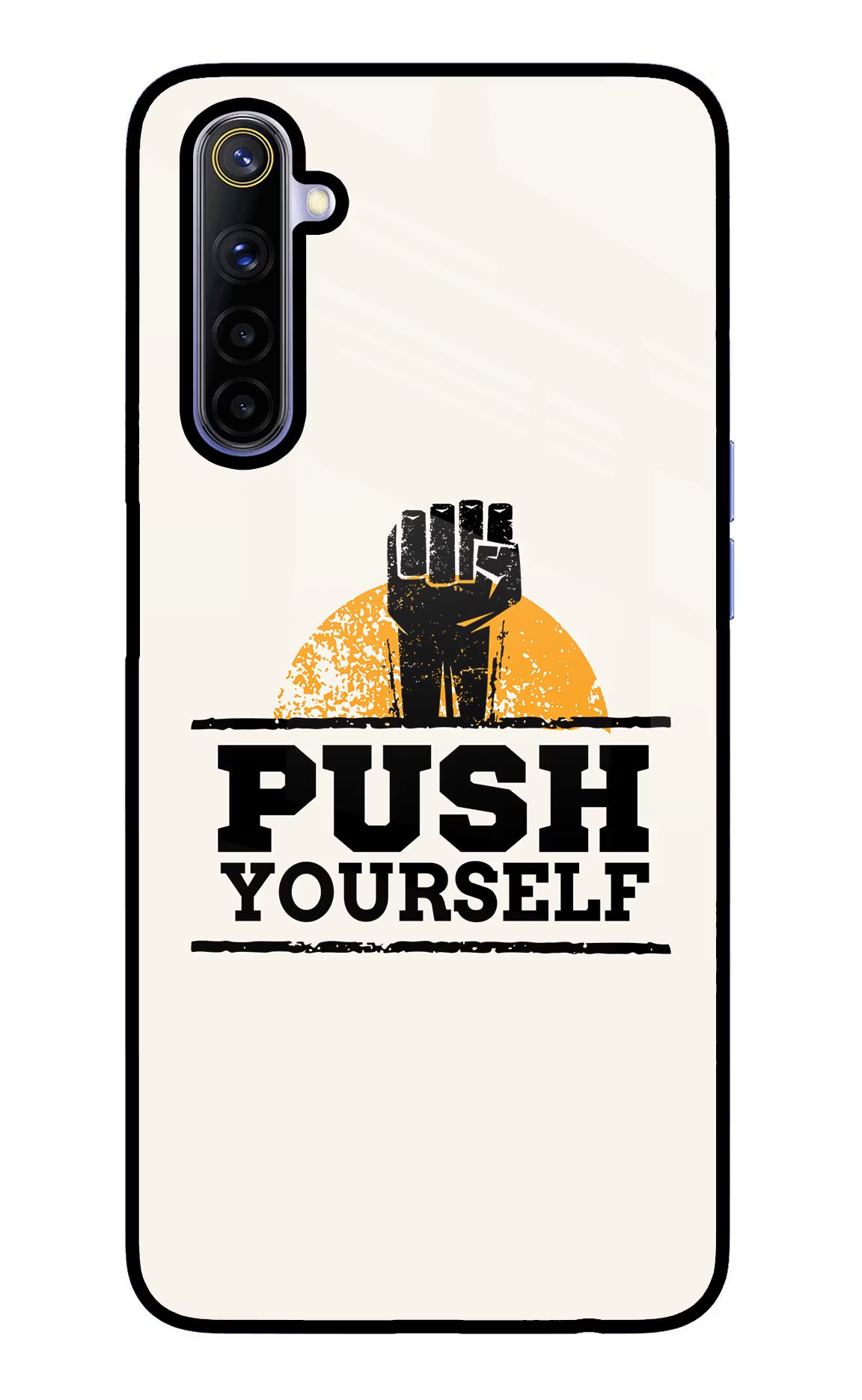 Push Yourself Realme 6/6i Glass Case Back Cover by Casekaro