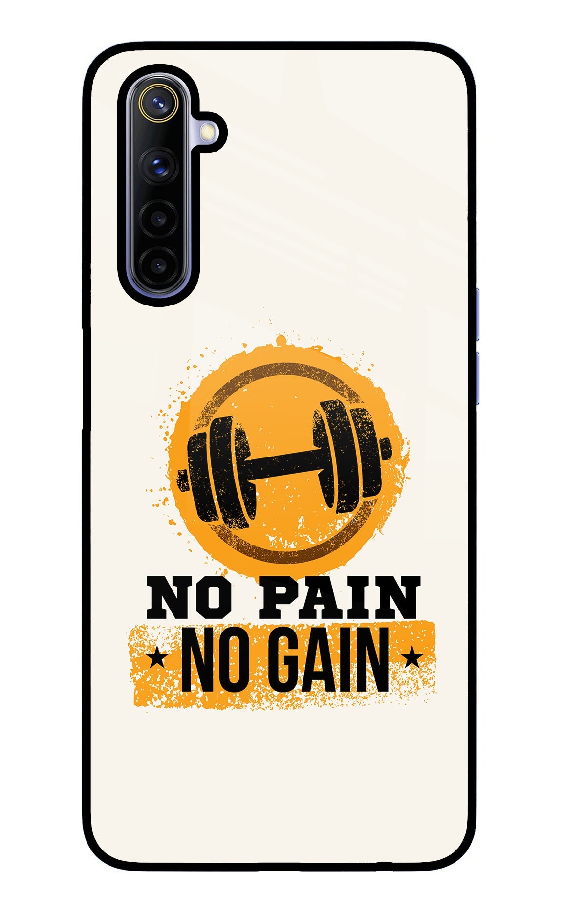 No Pain No Gain Realme 6/6i Glass Case