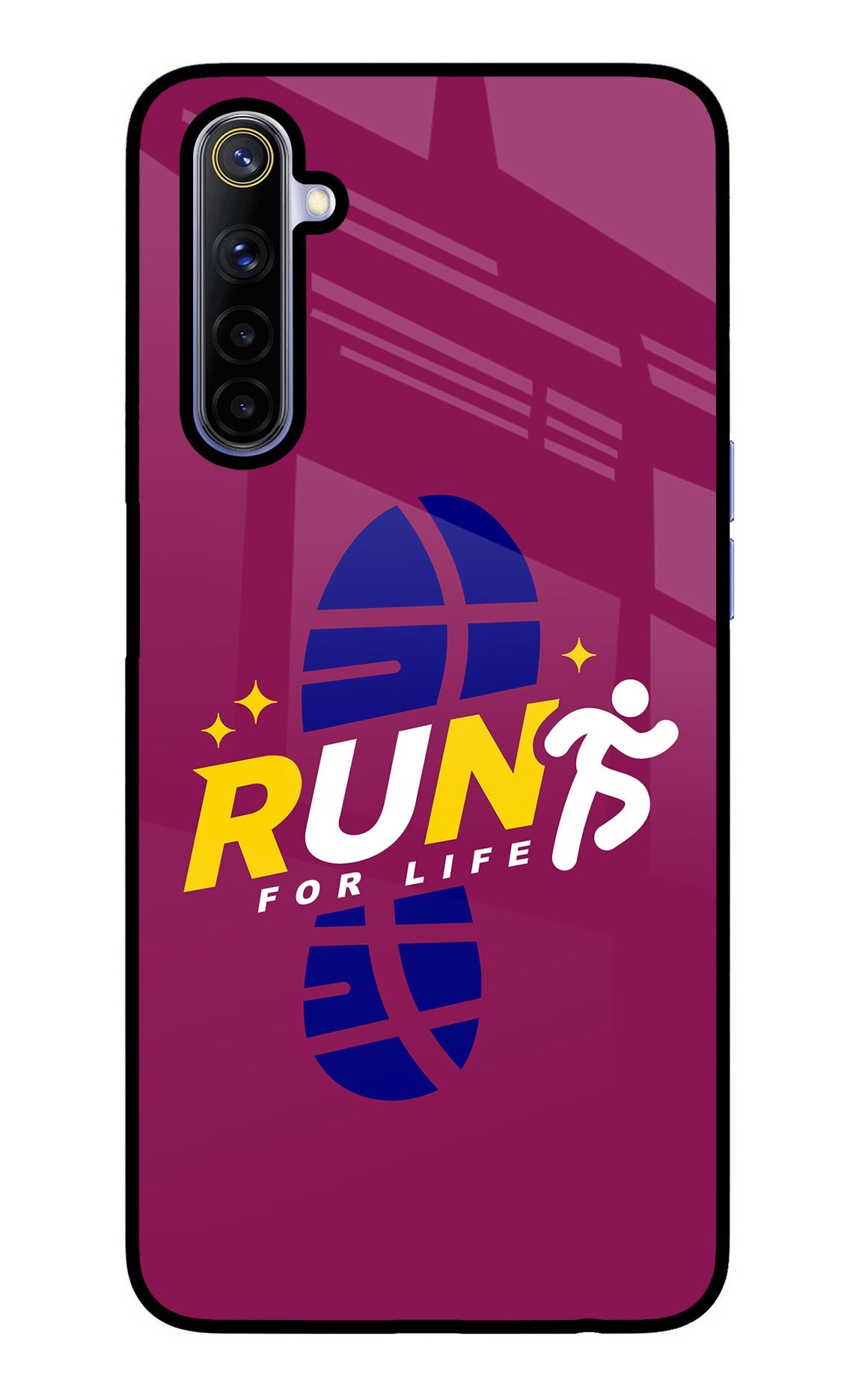 Run for Life Realme 6/6i Glass Case