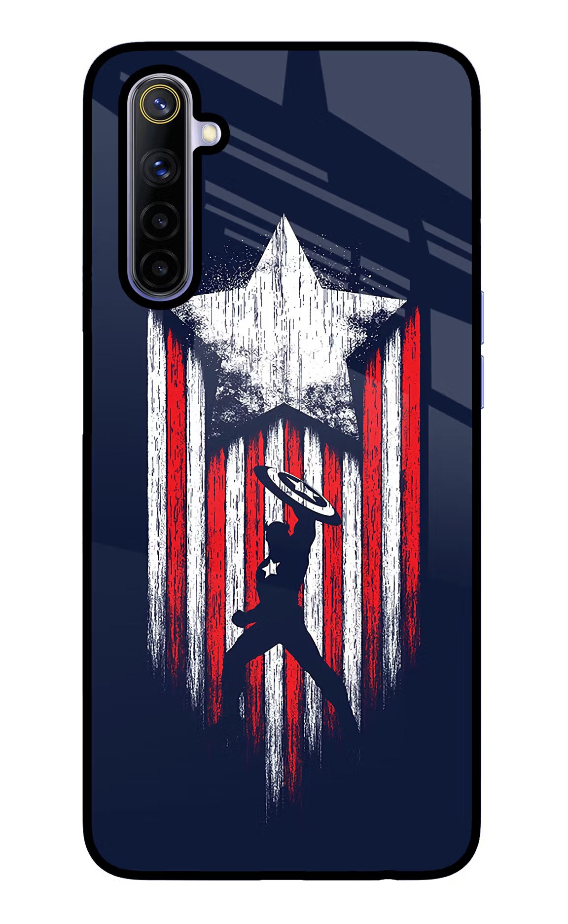 Captain America Marvel Art Realme 6/6i Glass Case Back Cover by Casekaro
