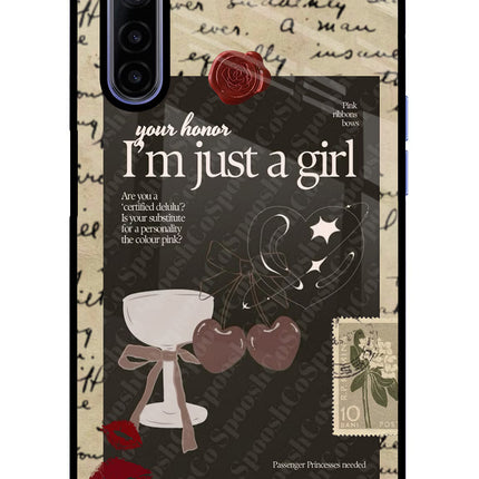 I am just a girl Realme 6/6i Glass Case