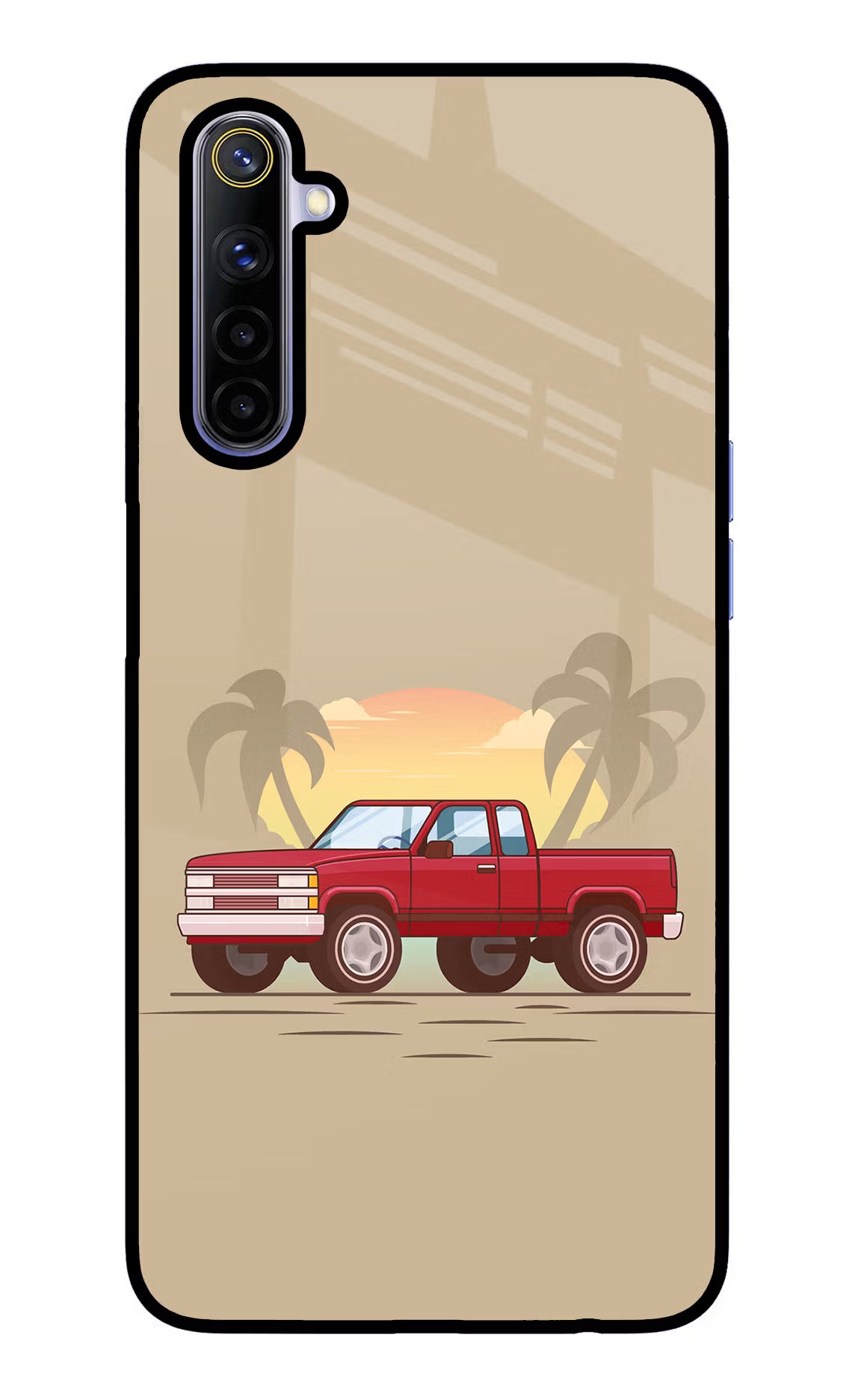 Desert Classic Drive Realme 6/6i Glass Case Back Cover by Casekaro