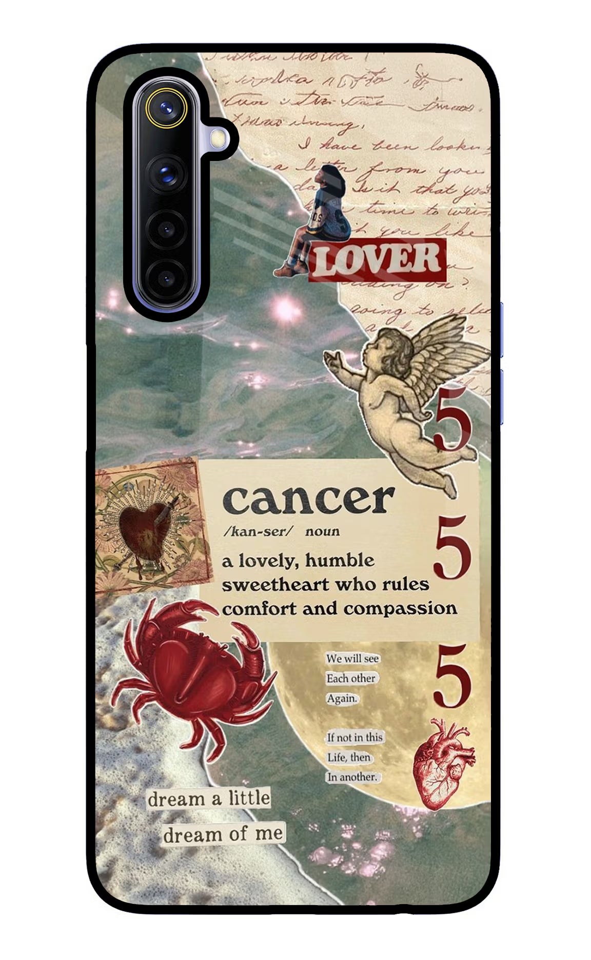 Cancer Zodiac Realme 6/6i Glass Case Back Cover by Casekaro