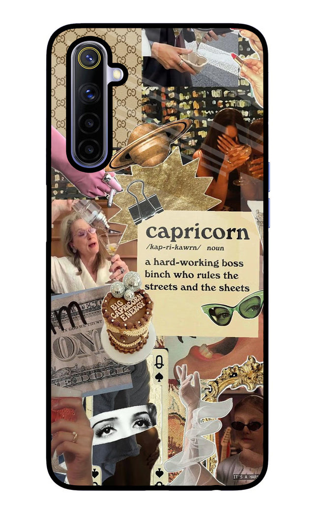 Capricorn Zodiac Realme 6/6i Glass Case