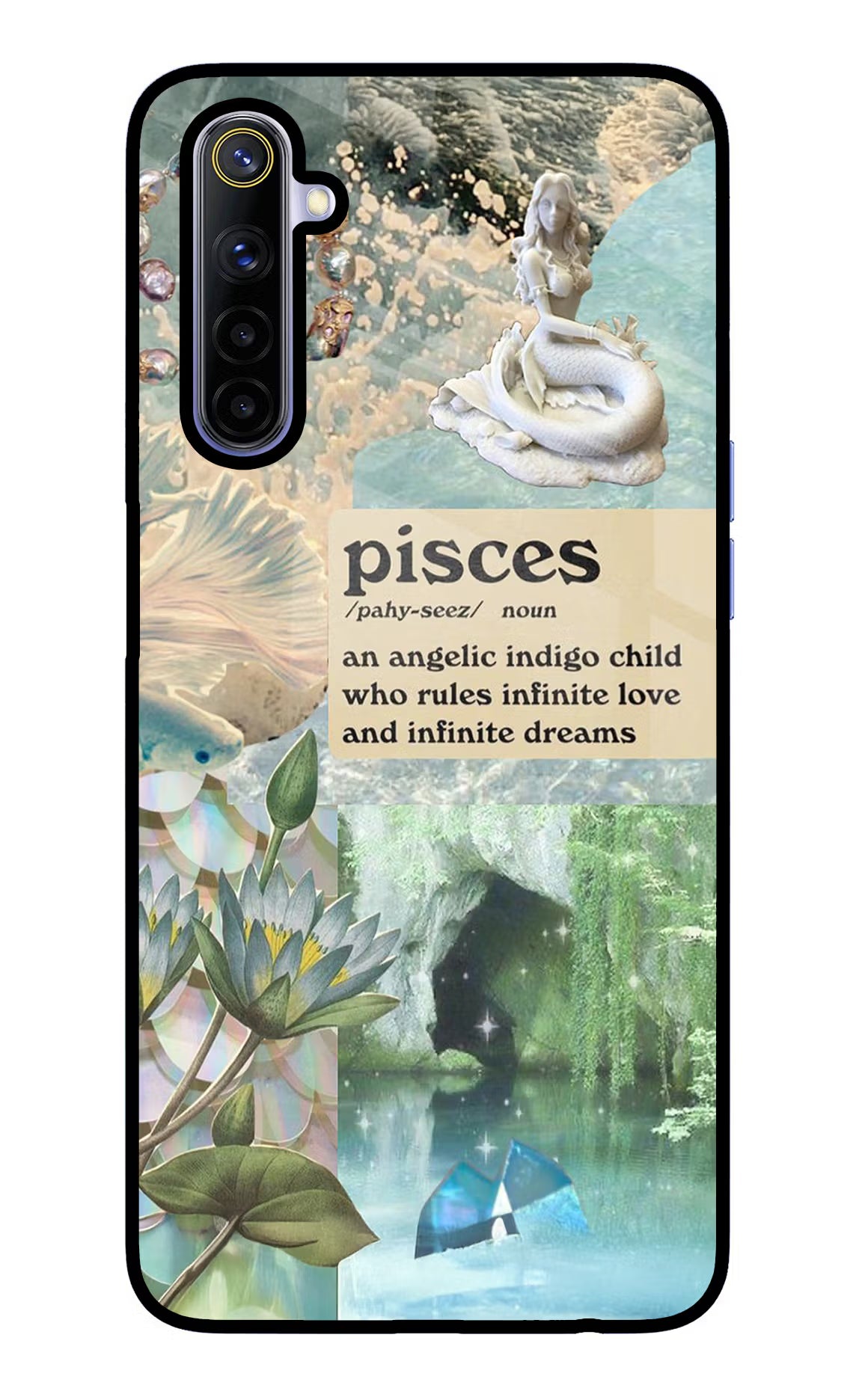 Pisces Zodiac Realme 6/6i Glass Case Back Cover by Casekaro