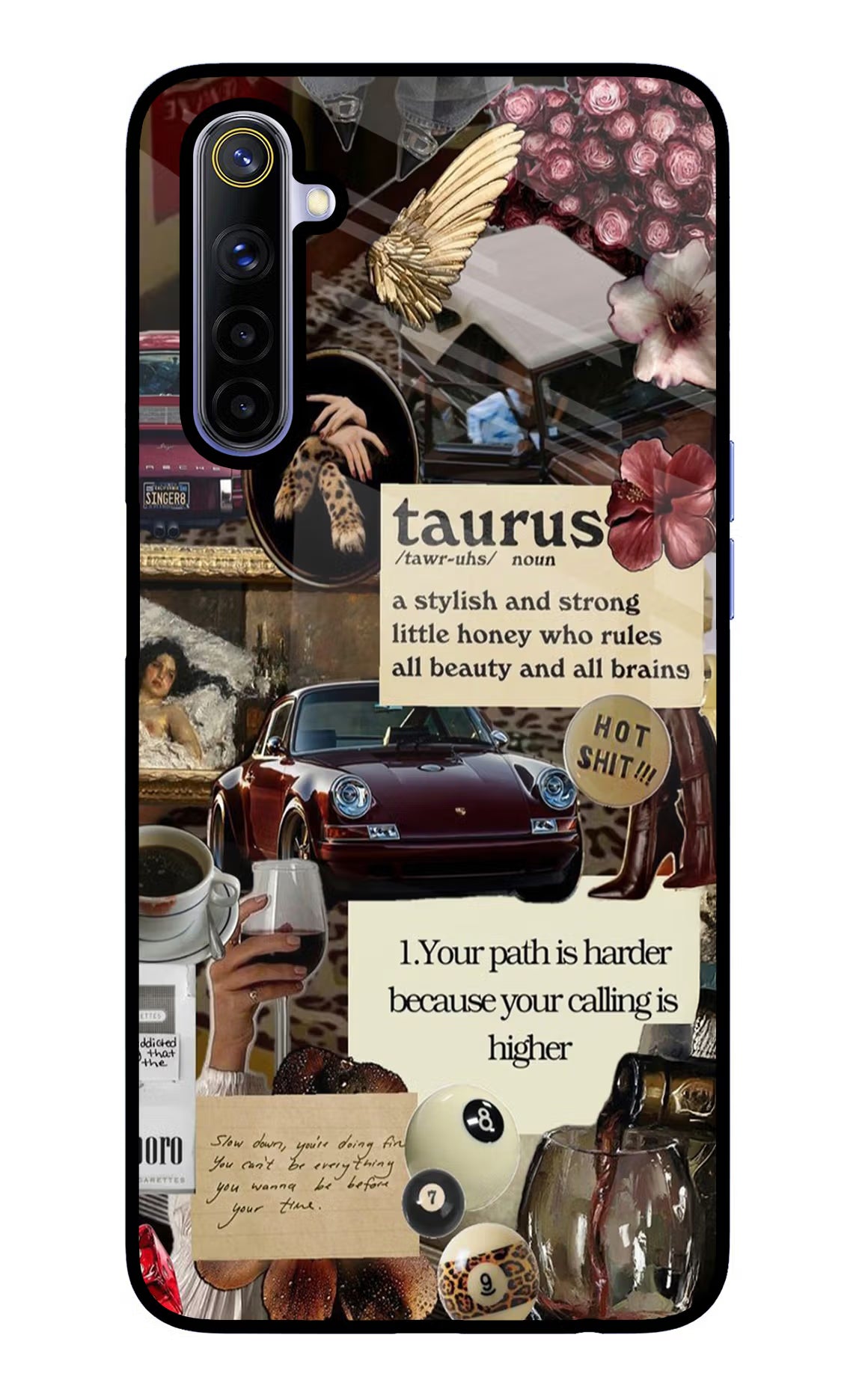 Taurus Zodiac Realme 6/6i Glass Case