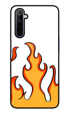 Fired Up – White Realme 6/6i Glass Case
