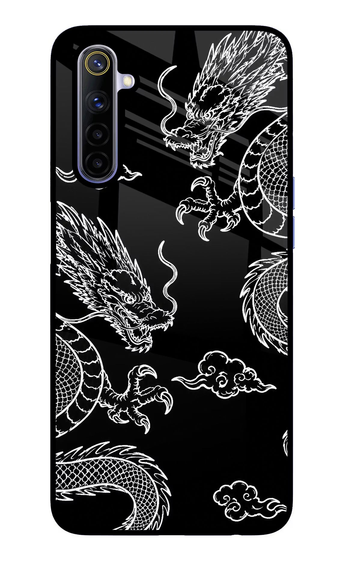 Twin Dragons Realme 6/6i Glass Case Back Cover by Casekaro